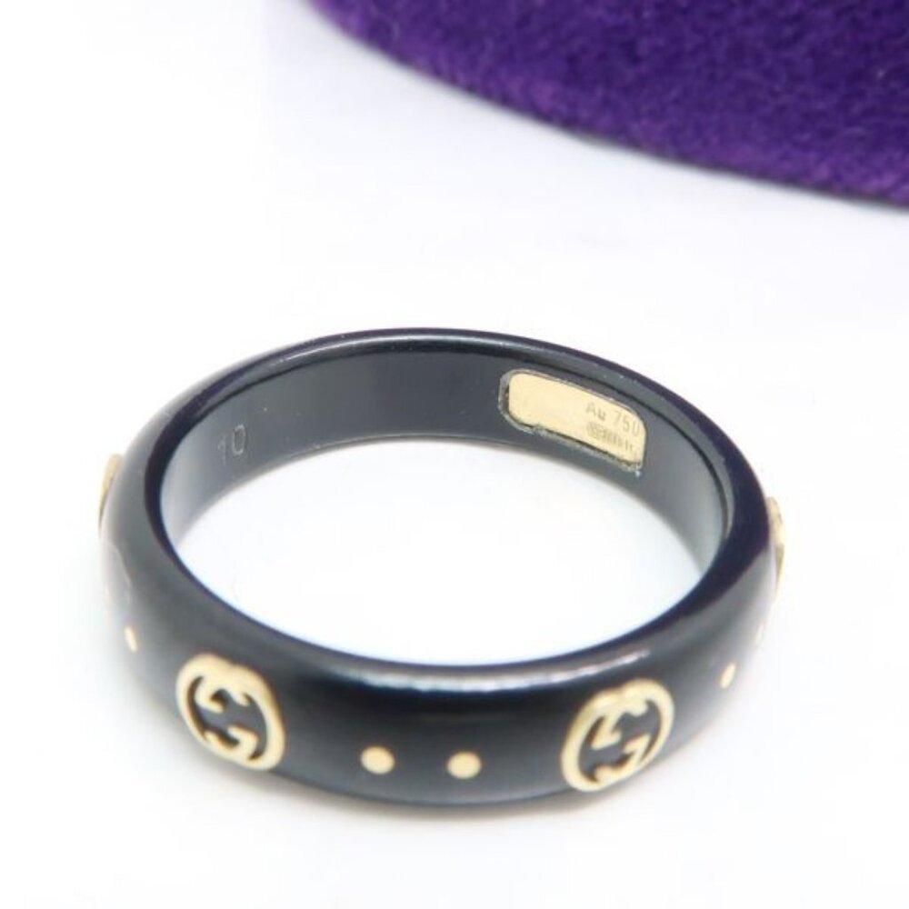 Gucci Icon Interlocking G 18Kring 50 Corundum 18K With Case Ring - Picture 6 of 10